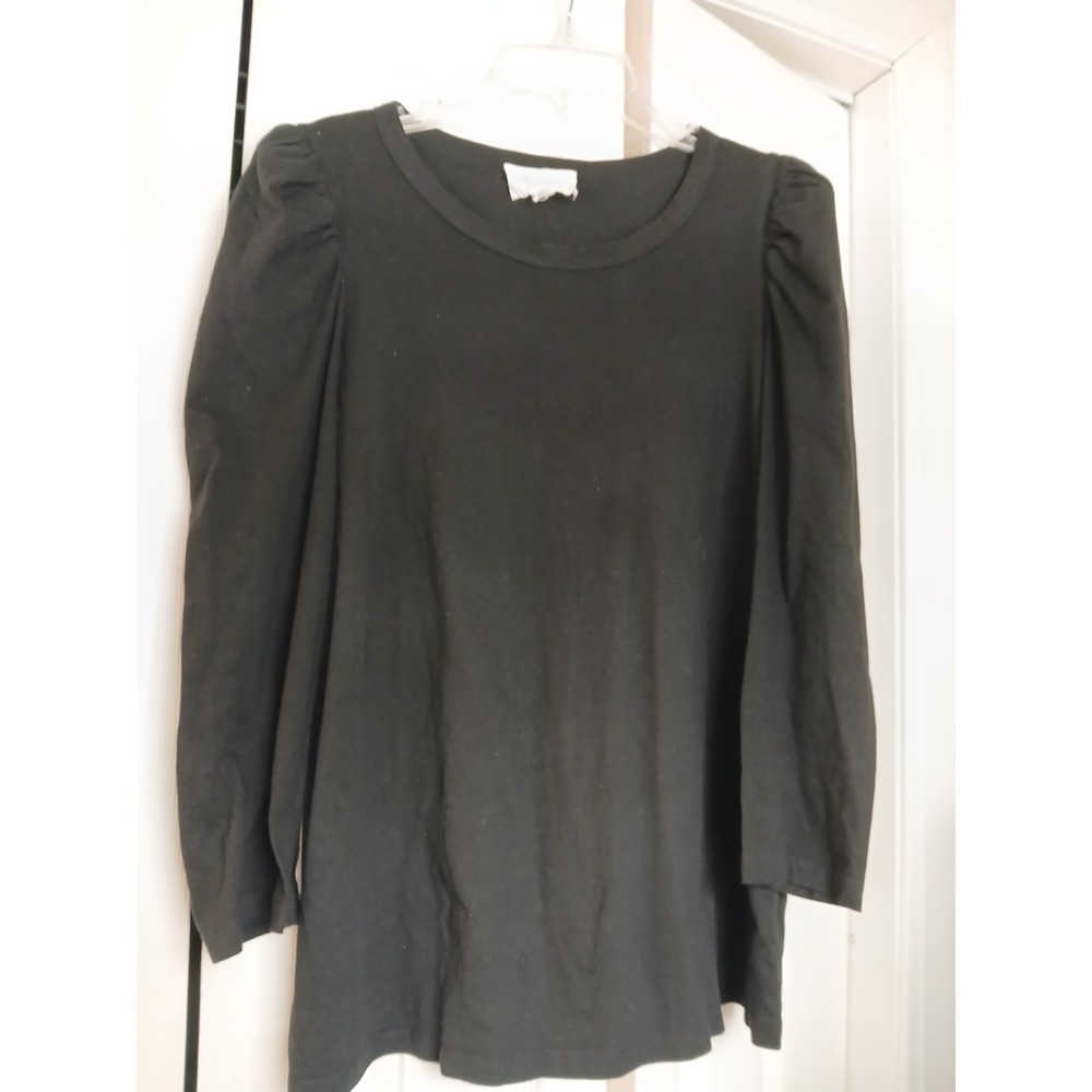 Pomander Place Puff Long Sleeve Black‎ Top Size 2XL